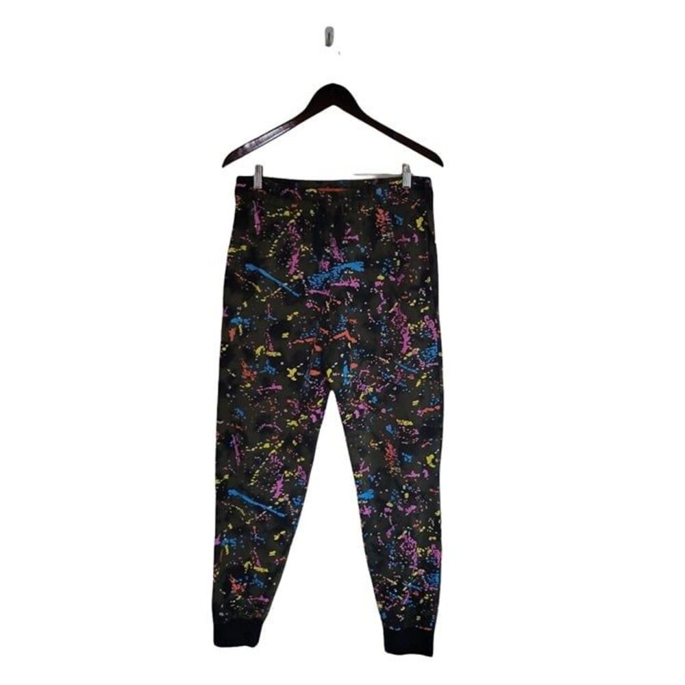 Rolling  Paper Mens Pants Brown  S Multi Paint Splatter Joggers